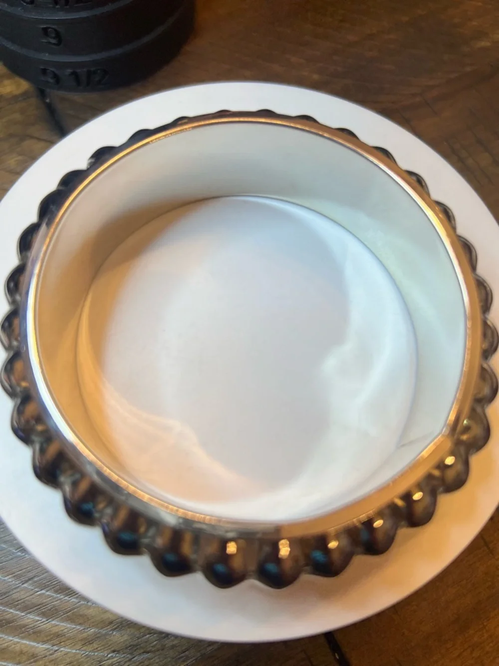 Silver Ribbed Accent Bangle Bracelet - Picture 3 of 3